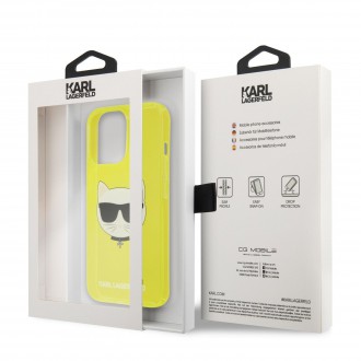 Karl Lagerfeld TPU Choupette Head Kryt pro iPhone 13 Pro Fluo Yellow (KLHCP13LCHTRY)