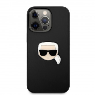 Karl Lagerfeld PU Leather Karl Head Kryt pro iPhone 13 Pro Black (KLHCP13LPKMK)