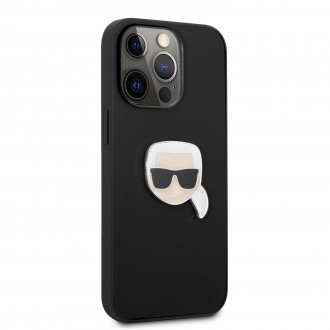 Karl Lagerfeld PU Leather Karl Head Kryt pro iPhone 13 Pro Black (KLHCP13LPKMK)