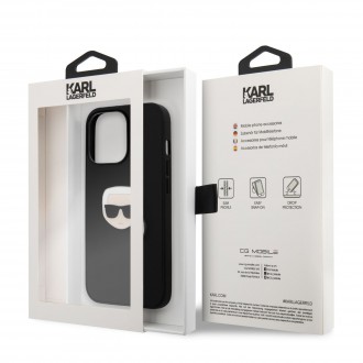 Karl Lagerfeld PU Leather Karl Head Kryt pro iPhone 13 Pro Black (KLHCP13LPKMK)