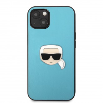 Karl Lagerfeld PU Leather Karl Head Kryt pro iPhone 13 mini Blue (KLHCP13SPKMB)
