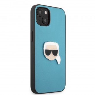 Karl Lagerfeld PU Leather Karl Head Kryt pro iPhone 13 Blue (KLHCP13MPKMB)