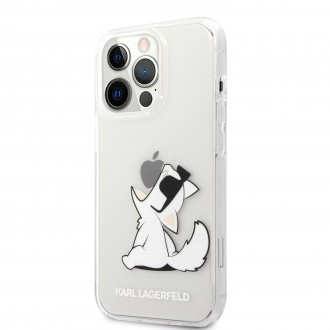 Karl Lagerfeld PC/TPU Choupette Eat Kryt pro iPhone 13 Pro Transparent (KLHCP13LCFNRC)