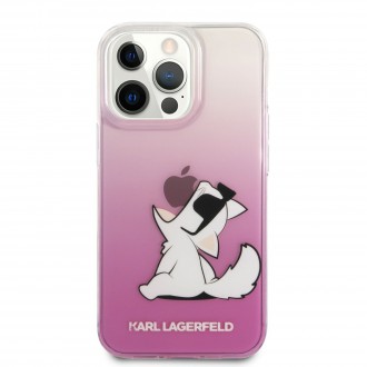 Karl Lagerfeld PC/TPU Choupette Eat Kryt pro iPhone 13 Pro Max Pink (KLHCP13XCFNRCPI)