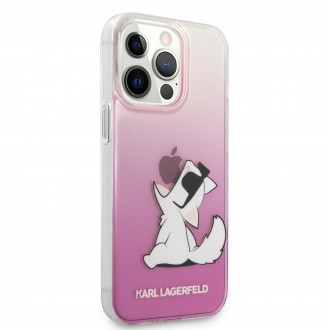 Karl Lagerfeld PC/TPU Choupette Eat Kryt pro iPhone 13 Pro Max Pink (KLHCP13XCFNRCPI)