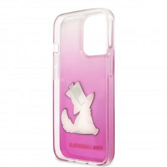 Karl Lagerfeld PC/TPU Choupette Eat Kryt pro iPhone 13 Pro Max Pink (KLHCP13XCFNRCPI)
