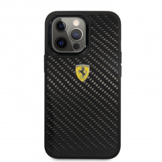 FEHCP13LFCABK Ferrari Real Carbon Zadní Kryt pro iPhone 13 Pro Black