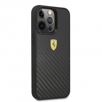 FEHCP13LFCABK Ferrari Real Carbon Zadní Kryt pro iPhone 13 Pro Black