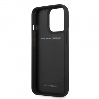 FEHCP13LFCABK Ferrari Real Carbon Zadní Kryt pro iPhone 13 Pro Black