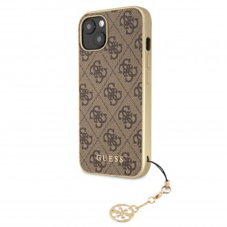 Guess 4G Charms Zadní Kryt pro iPhone 13 Brown (GUHCP13MGF4GBR)