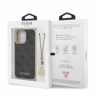 Guess 4G Charms Zadní Kryt pro iPhone 13 Pro Grey (GUHCP13LGF4GGR)