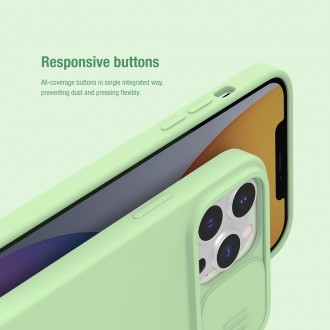 Nillkin CamShield Silky Magnetic Silikonový Kryt pro iPhone 13 Pro Max Mint Green