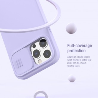 Nillkin CamShield Silky Magnetic Silikonový Kryt pro iPhone 13 Pro Max Purple