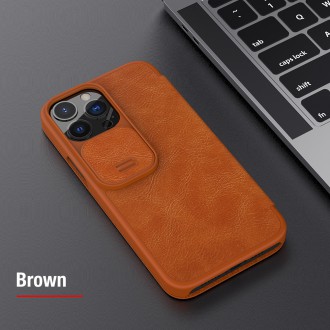 Nillkin Qin Book PRO Pouzdro pro iPhone 13 Pro Max Brown
