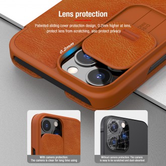 Nillkin Qin Book PRO Pouzdro pro iPhone 13 Pro Max Brown