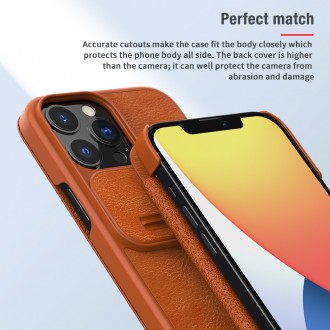 Nillkin Qin Book PRO Pouzdro pro iPhone 13 Pro Max Brown