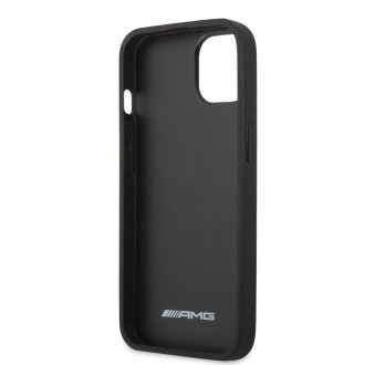 AMHCP13SDEBK AMG PU Carbon Efect Hard Case Zadní Kryt pro iPhone 13 Mini Black