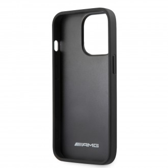 AMHCP13XGSEBK AMG Genuine Leather Perforated Zadní Kryt pro iPhone 13 Pro Max Black
