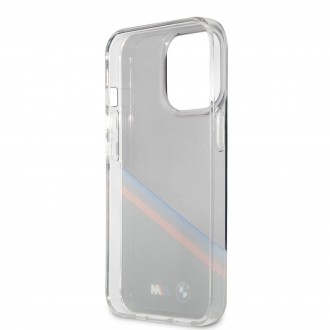 BMHCP13LMHLPK BMW M PC/TPU Tricolor Stripes Zadní Kryt pro iPhone 13 Pro Transparent