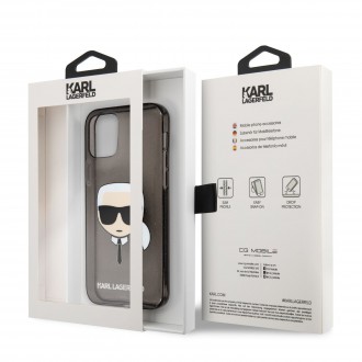 Karl Lagerfeld TPU Full Glitter Karl Head Kryt pro iPhone 13 mini Black (KLHCP13SKHTUGLB)