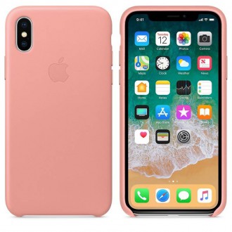 MRGH2ZM/A Apple Kožený Kryt pro iPhone X/XS Pink Sand