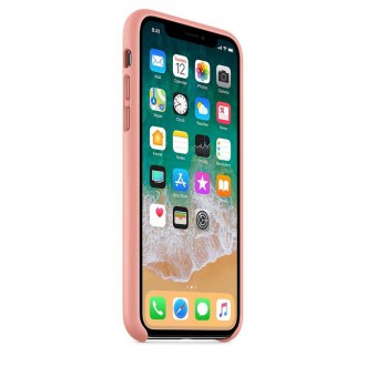 MRGH2ZM/A Apple Kožený Kryt pro iPhone X/XS Pink Sand