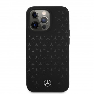 MEHCP13XSIPBK Mercedes Liquid Silicone Kryt pro iPhone 13 Pro Max Black