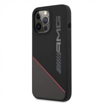 AMHCP13LRGDBK AMG Liquid Silicone Zadní Kryt pro iPhone 13 Pro Black/Red