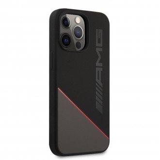 AMHCP13LRGDBK AMG Liquid Silicone Zadní Kryt pro iPhone 13 Pro Black/Red