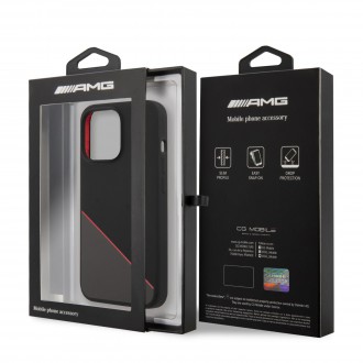 AMHCP13LRGDBK AMG Liquid Silicone Zadní Kryt pro iPhone 13 Pro Black/Red