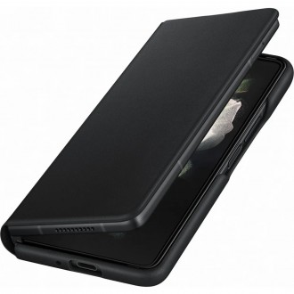 EF-FF926LBE Samsung Kožený Flip Kryt pro Galaxy Z Fold 3 Black