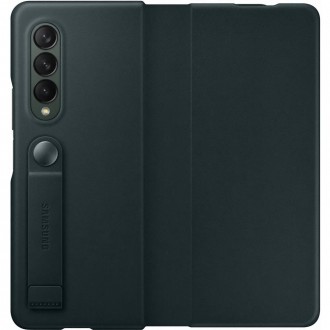 EF-FF926LGE Samsung Kožený Flip Kryt pro Galaxy Z Fold 3 Green