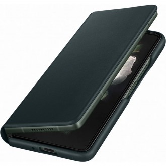 EF-FF926LGE Samsung Kožený Flip Kryt pro Galaxy Z Fold 3 Green