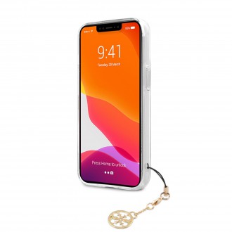 Guess PC/TPU 4G Brown Stripe Zadní Kryt pro iPhone 13 mini Transparent (GUHCP13SKB4GBR)