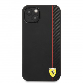 FESAXHCP13SBK Ferrari Smooth and Carbon Effect Zadní Kryt pro iPhone 13 mini Black