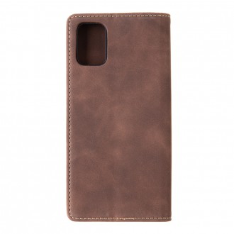 Tactical Xproof PU Kožené Book Pouzdro pro Samsung Galaxy A51 Mud Brown