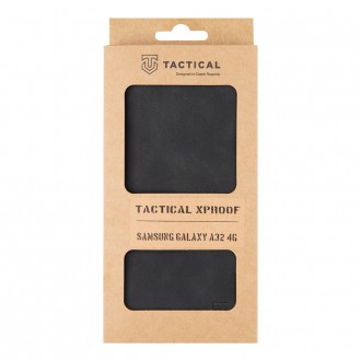 Tactical Xproof PU Kožené Book Pouzdro pro Samsung Galaxy A32 Black Hawk