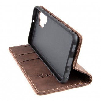 Tactical Xproof PU Kožené Book Pouzdro pro Samsung Galaxy A32 4G Mud Brown