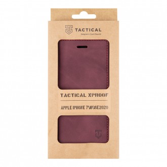 Tactical Xproof PU Kožené Book Pouzdro pro Apple iPhone 7/8/SE2020 Red Beret