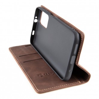 Tactical Xproof PU Kožené Book Pouzdro pro Xiaomi Redmi 9T Mud Brown