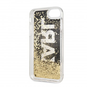 Karl Lagerfeld PC/TPU Liquid Glitter Mirror Kryt pro iPhone 7/8/SE 2020 Black (KLHCI8KAGBK)