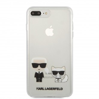 Karl Lagerfeld Glitter Signature Kryt pro iPhone 7/8 Plus Transparent (KLHCI8LCKTR)