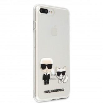 Karl Lagerfeld Glitter Signature Kryt pro iPhone 7/8 Plus Transparent (KLHCI8LCKTR)
