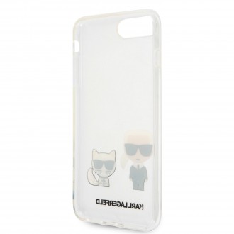 Karl Lagerfeld Glitter Signature Kryt pro iPhone 7/8 Plus Transparent (KLHCI8LCKTR)