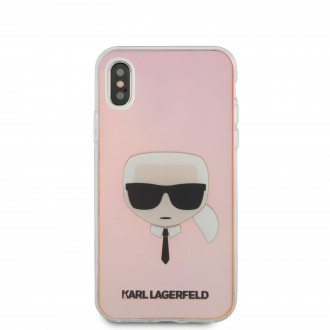 Karl Lagerfeld PC/TPU Head Kryt pro iPhone X/XS Iridescent (KLHCPXPCKHML)