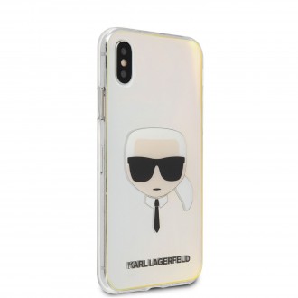 Karl Lagerfeld PC/TPU Head Kryt pro iPhone X/XS Iridescent (KLHCPXPCKHML)