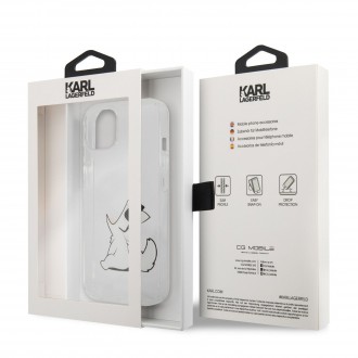 Karl Lagerfeld PC/TPU Choupette Eat Kryt pro iPhone 13 mini Transparent (KLHCP13SCFNRC)