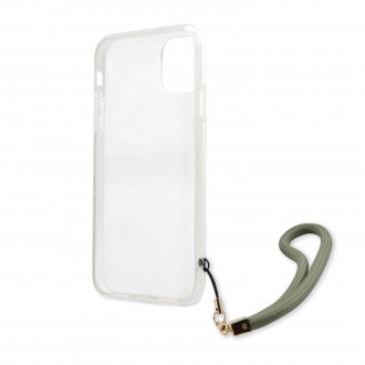 Guess TPU Marble Stripe Zadní Kryt pro iPhone 11 Green (GUHCN61KMABGN)