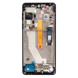 Motorola Edge 20 Pro LCD Display + Dotyková Deska + Přední Kryt Black (Service Pack)