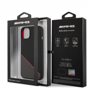AMHCP13SRGDBK AMG Liquid Silicone Zadní Kryt pro iPhone 13 Mini Black/Red